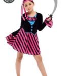 Déguisement Pirate Fille Rose Polyester