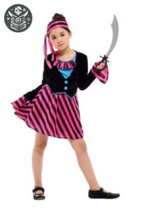 Déguisement Pirate Fille Rose 1 Déguisement Pirate Fille Rose - M - Déguisement Pirate Fille