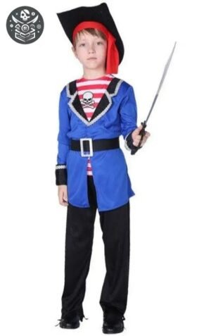 Déguisement Pirate Garçon Bleu Polyester
