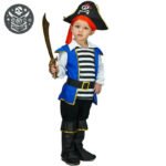 Déguisement Pirate Garçon Rayures Blanches - S - Déguisement Pirate Garçon