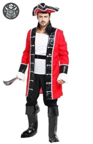 Déguisement Pirate Homme Rouge Vif