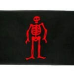 Drapeau Pirate Squelette Rouge Sérigraphie