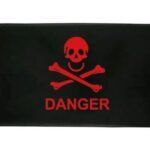 Drapeau Pirate Crâne Rouge Danger