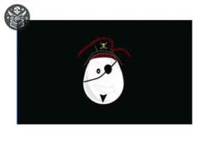 Drapeau Pirate Enfant Crâne Visage — Trésor Pirate
