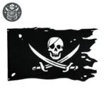 Drapeau Pirate Extérieur Résistant Intempéries — Trésor Pirate (vue 6)
