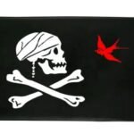 Drapeau Pirate Oiseau Crâne Original Coloré