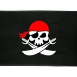 Drapeau Pirate Navire Bandana Rouge Sabres