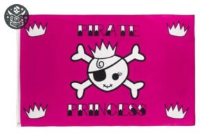 Drapeau Pirate Princesse 90x150 cm - Drapeau Pirate