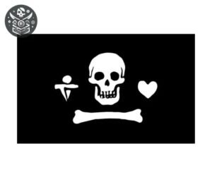 Drapeau Pirate Barbare 90x150cm Grand Format — Trésor Pirate