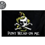 Drapeau Pirate Don't Tread Crâne Squelette