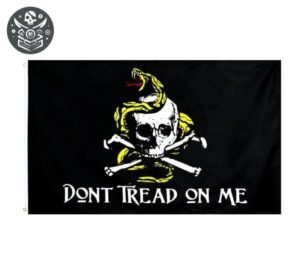 Drapeau Pirate Don&rsquo;t Tread Crâne Squelette — Trésor Pirate