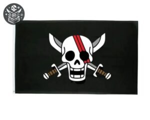 Drapeau Pirate Shanks Crâne Sabres Croisés — Trésor Pirate