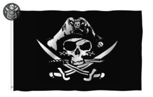 Drapeau Pirate Jolly Roger Sérigraphie HD — Trésor Pirate