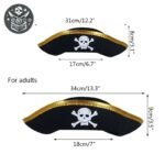 Chapeau Pirate Feutre Capitaine Enfant — Trésor Pirate (vue 2)