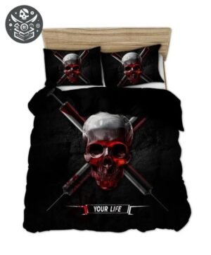 Housse de Couette Pirate Crâne Corsaire Enfant