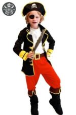 Maillot de bain pirate en polyester mat souple - S - Déguisement Pirate Garçon