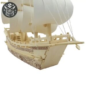 Maquette Bateau Pirate Bois Coloré
