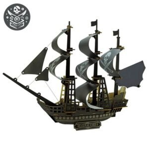 Maquette Bateau Pirate Bois Noir