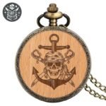 Montre Pirate Acier Bois Île Tortue — Trésor Pirate (vue 5)