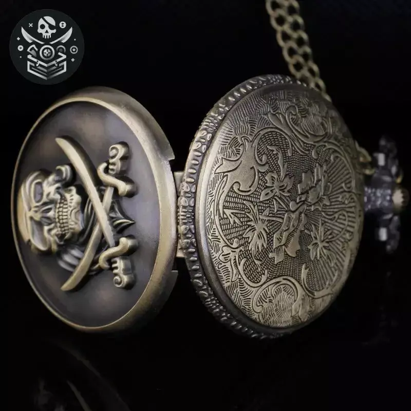 Montre Capitaine Jack Sparrow en Acier et Silicone - Bronze