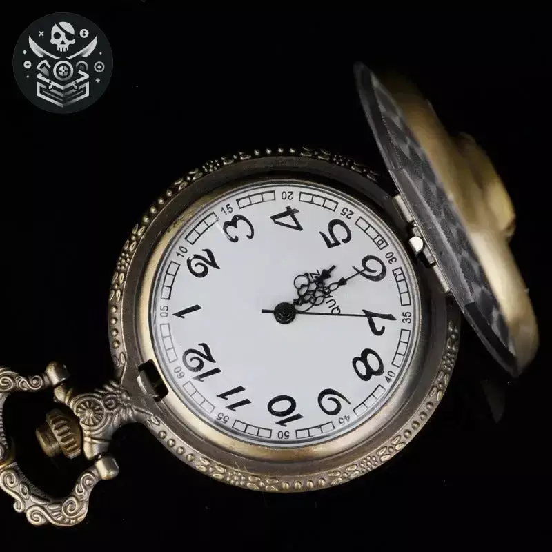 Montre Capitaine Jack Sparrow en Acier et Silicone - Bronze