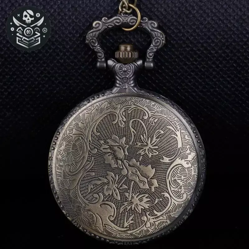Montre Capitaine Jack Sparrow en Acier et Silicone - Bronze