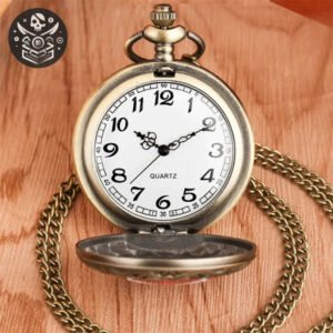 Montre de poche tête de mort style pirate gousset 1 Montre de poche tête de mort style pirate gousset - model 2