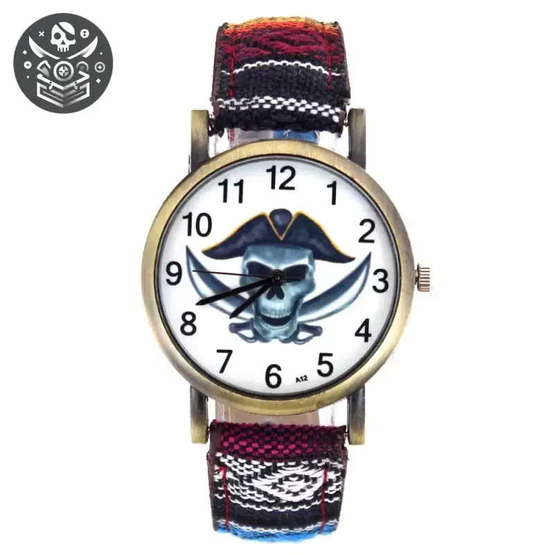 Montre enfant pirate en verre résistant