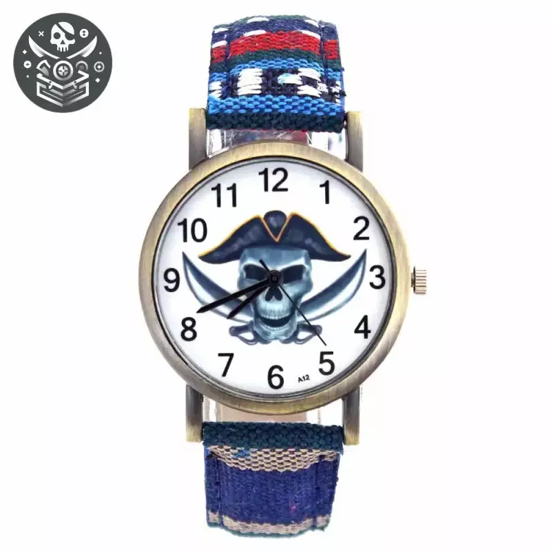 Montre enfant pirate en verre résistant