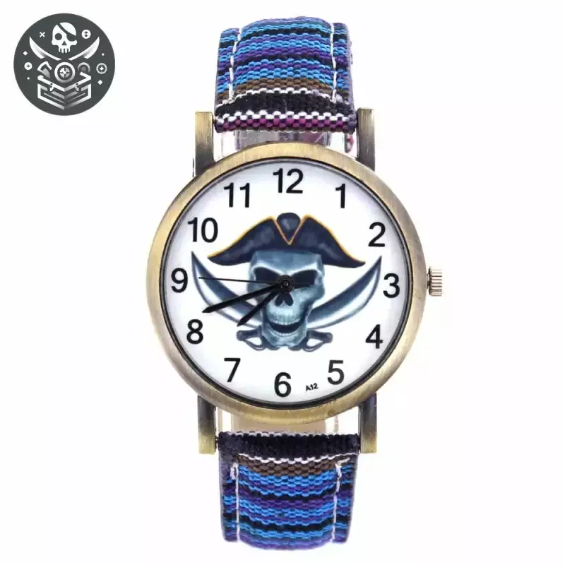 Montre enfant pirate en verre résistant