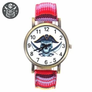Montre Enfant Pirate Verre Jolly Roger — Trésor Pirate