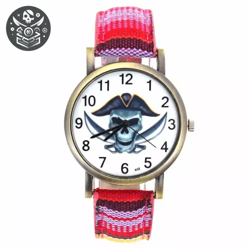 Montre enfant pirate en verre résistant