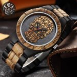 Montre Pirate en Bambou et Hardlex - Livraison Gratuite - Sombre