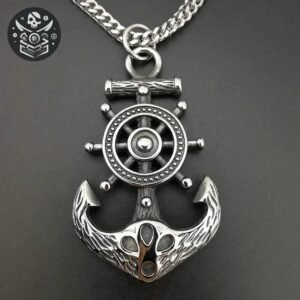 Collier Pirate Ancre Acier Inoxydable — Trésor Pirate