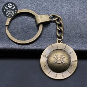 Porte-clé Pirate Luffy Zinc Tête Mort — Trésor Pirate