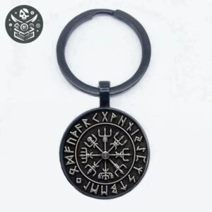 Porte-clé Pirate Boussole Viking Zinc — Trésor Pirate