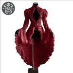 Robe Pirate Femme Asymétrique Polyester — Trésor Pirate (vue 7)
