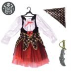 Robe Pirate Polyester Enfant Aventurière — Trésor Pirate (vue 18)
