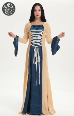 Robe Pirate Victorienne Polyester Femme — Trésor Pirate
