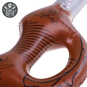 Sabre pirate ballon pour enfants - Flotteur de piscine marron avec motifs de crâne et épée