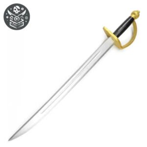 Sabre pirate en acier avec poignée dorée - Achat avec livraison standard OFFERTE
