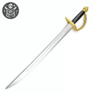 Sabre pirate en acier de qualité - Livraison Standard OFFERTE 1 Sabre pirate en acier avec poignée dorée - Achat avec livraison standard OFFERTE