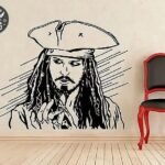 Sticker Pirate Capitaine Caraïbes Vinyle