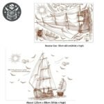 Sticker Pirate Galions Mer Douce Vinyle — Trésor Pirate (vue 6)