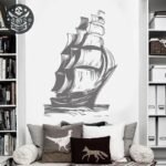 Sticker Pirate Galion Espagnol Vinyle — Trésor Pirate (vue 2)