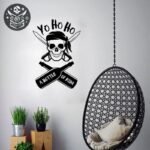 Sticker Pirate Rhum Vinyle Mural Adulte — Trésor Pirate (vue 2)