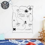 Sticker Pirate Carte Trésor Vinyle Enfant — Trésor Pirate (vue 3)