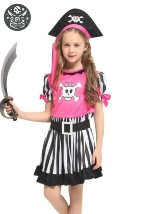 Déguisement Pirate Fille Rose Corsaire