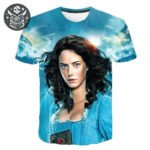 Tee shirt Carina Barbossa contre océan orageux, T-shirt 3D HD Design Confortable et Durable