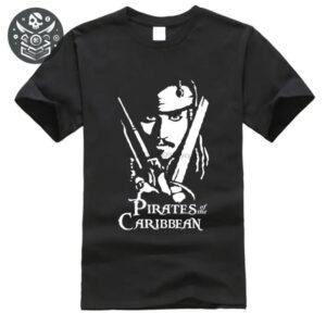 T-shirt Pirate Capitaine Jack Sparrow 3D — Trésor Pirate